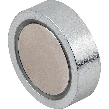 Kipp Magnet, neodymium, shallow pot, dia. 8 mm, not threaded K0553.02